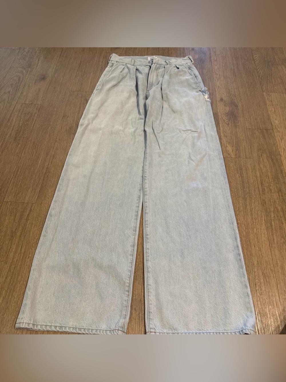 Citizens of Humanity Petra Pleated Wide Leg Light Wash Jeans Size 25
